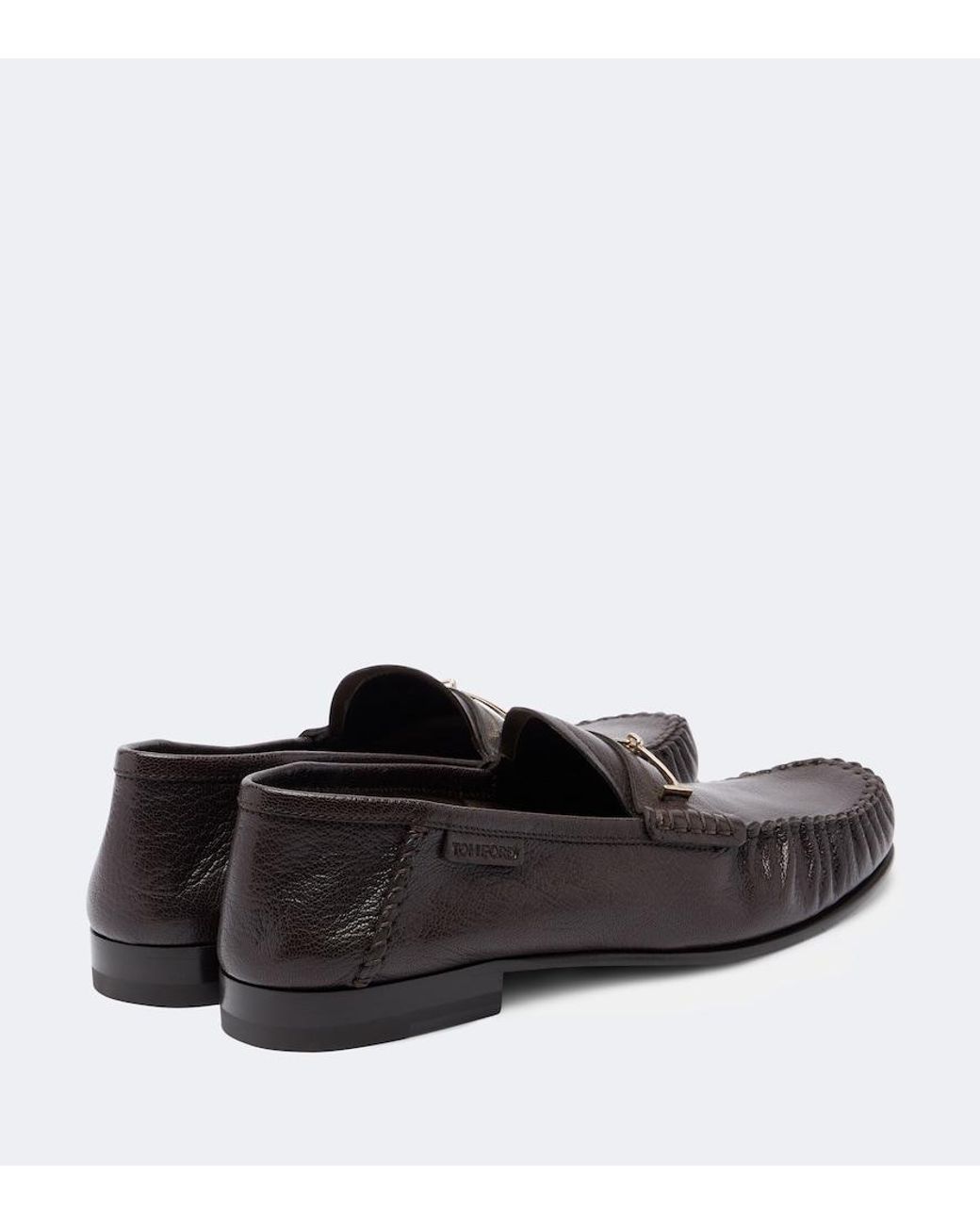 Tom Ford Brown Ripley Leather Loafers