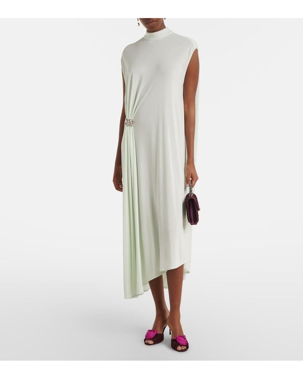 Roger Vivier Purple Rose Vivier Suede Mules