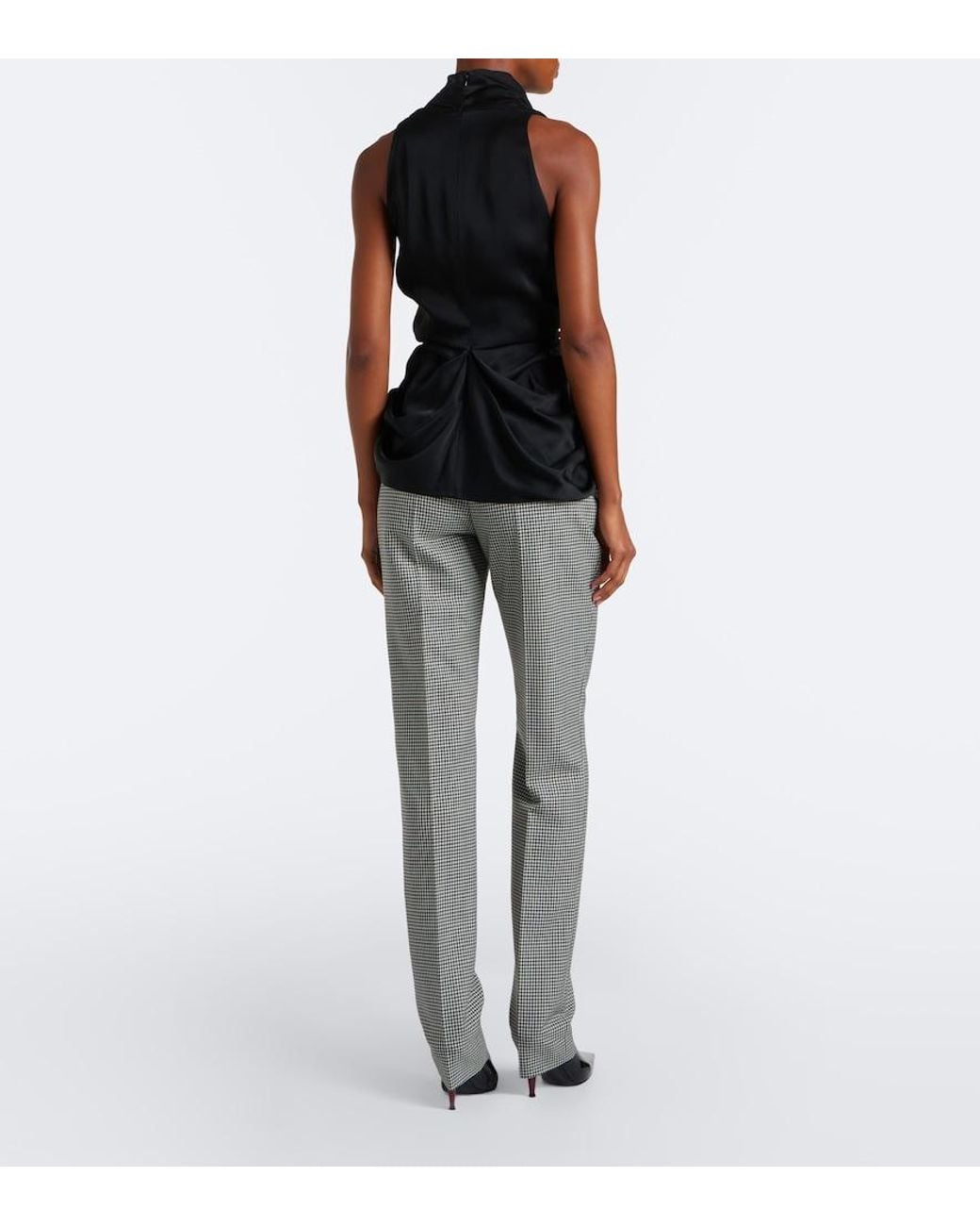 Givenchy Gray Gingham Slim Pants