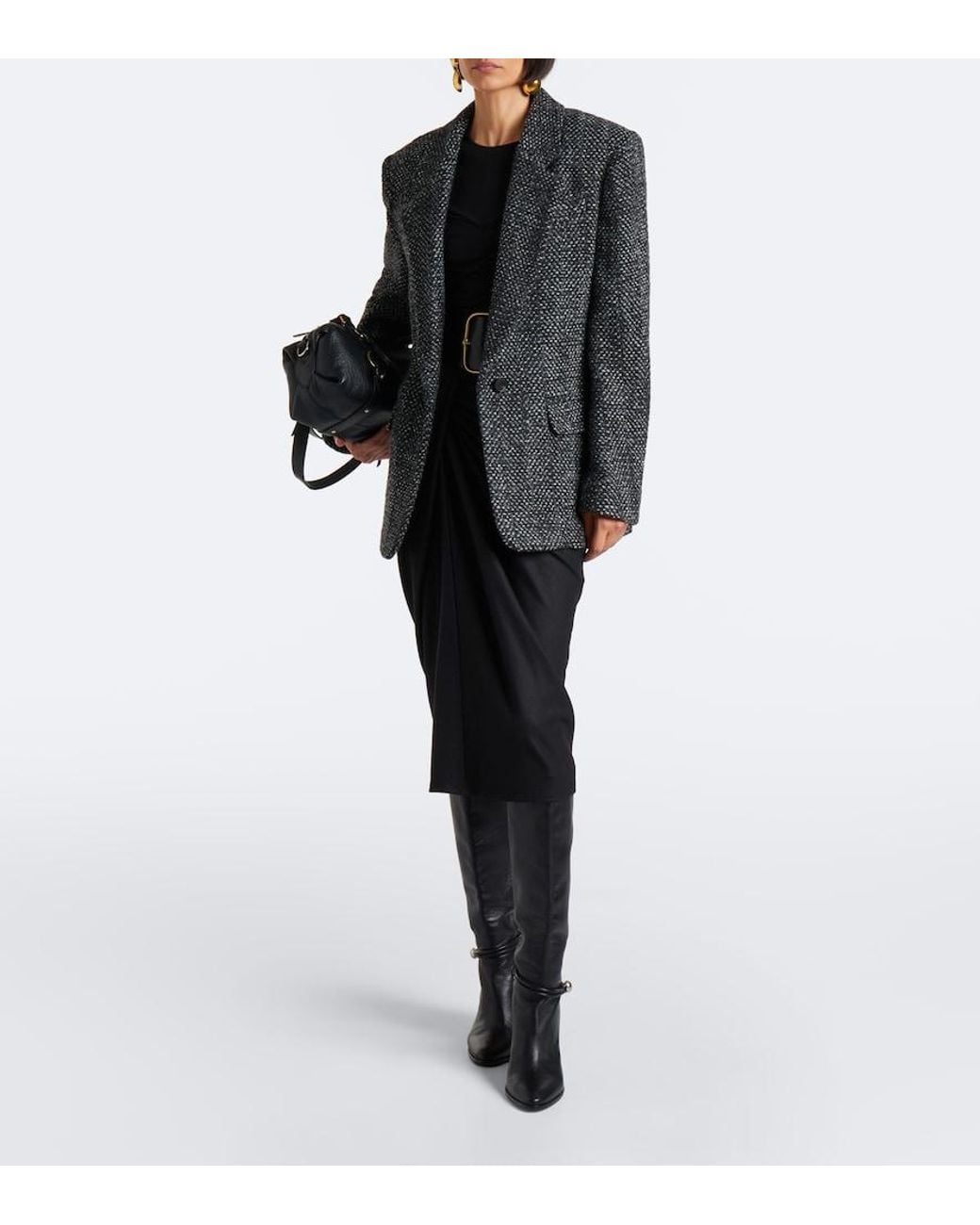 Isabel Marant Black Parly Herringbone Jacket