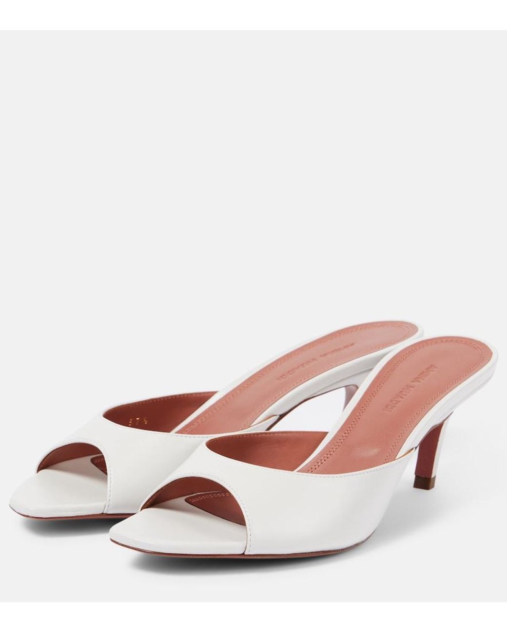 AMINA MUADDI Pink Alexa 60 Leather Mules