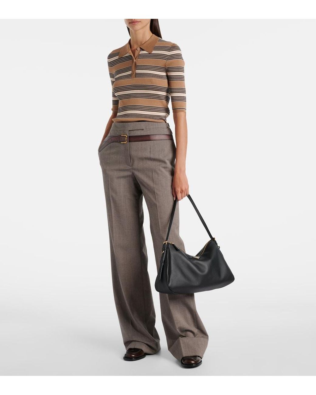 Borsa A Spalla Aimee Large di Prada in Black