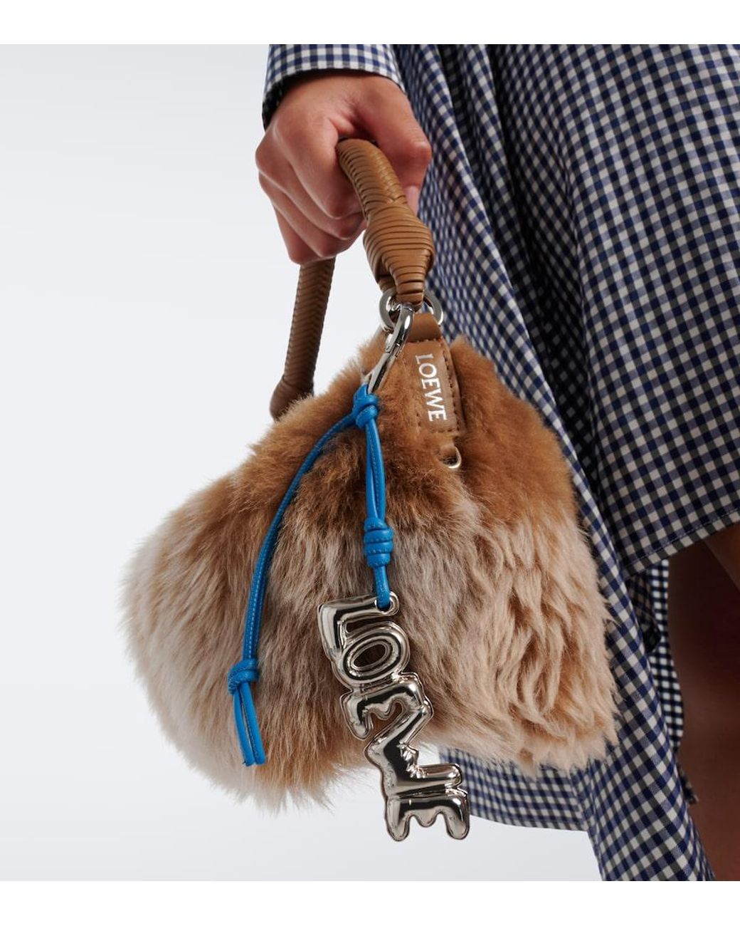 Loewe Blue Blown Leather-Trimmed Charm