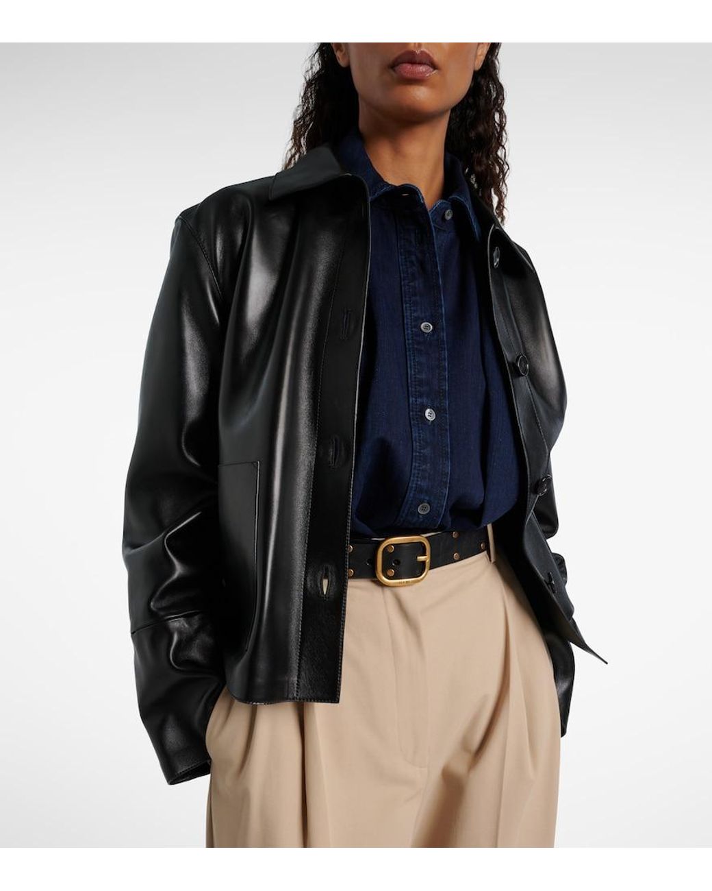 Loewe Black Studded Leather Belt