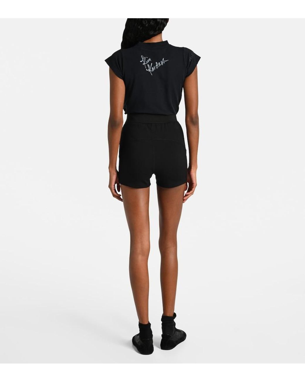 Wardrobe NYC Black High-Rise Jersey Shorts