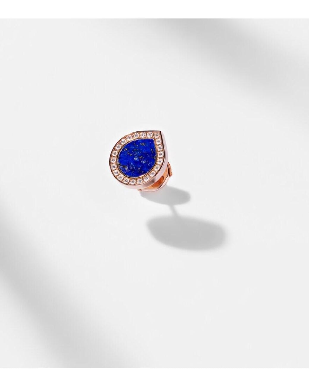 Repossi Blue Antifer 18Kt Stud Earrings With Lapis Lazuli And Diamonds