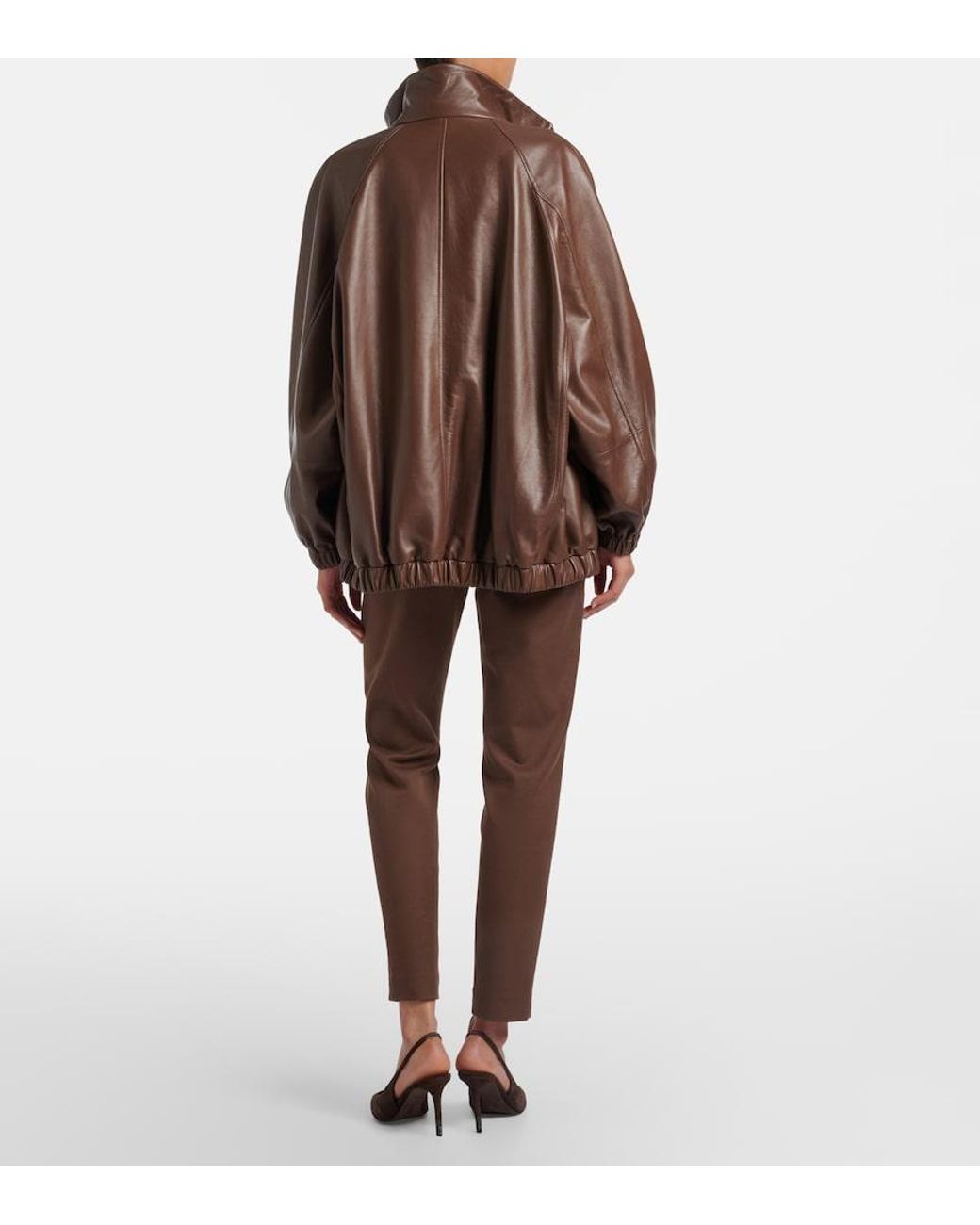 Brunello Cucinelli Brown Cotton-Blend Slim Pants
