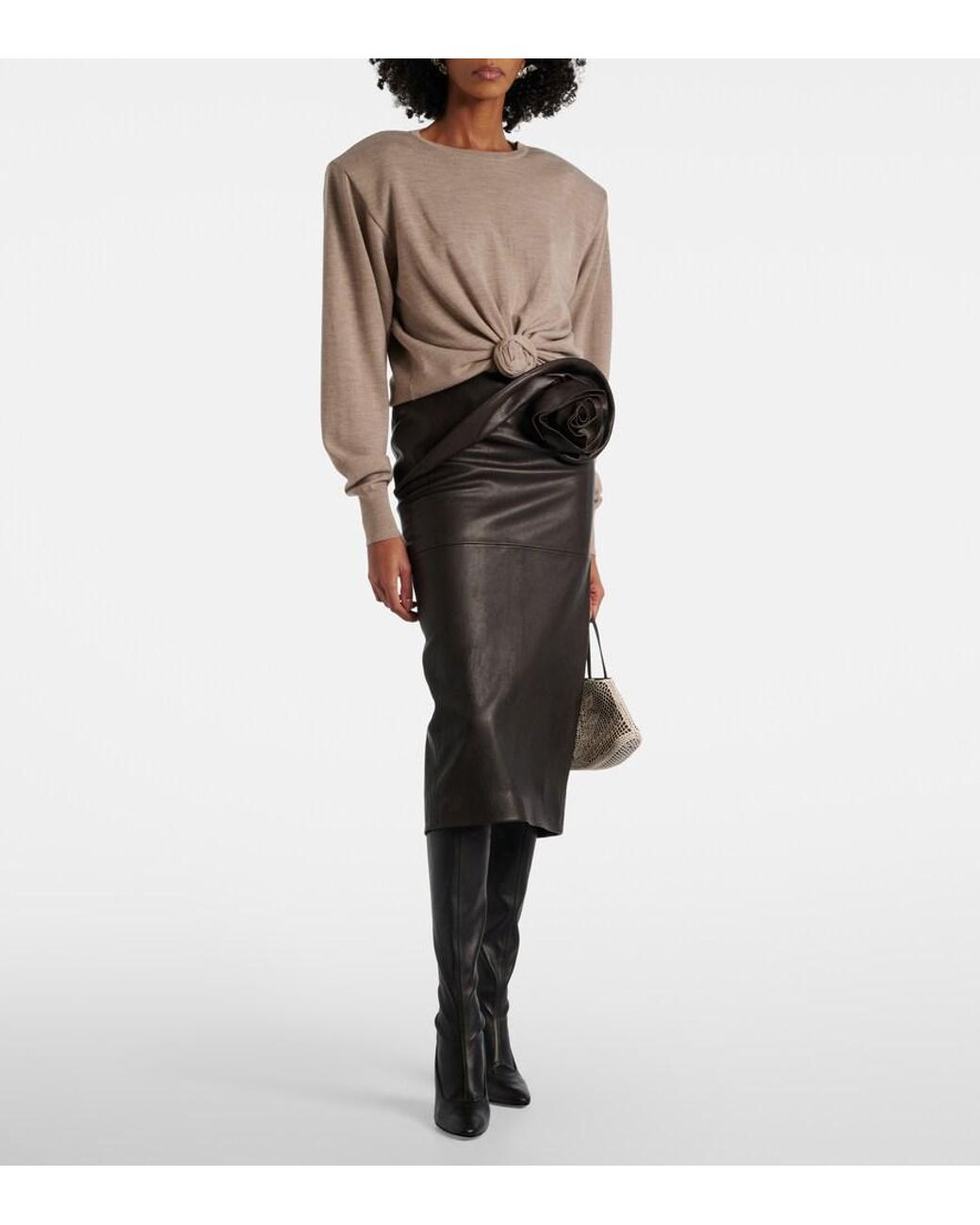 Magda Butrym Black Leather Knee-High Boots