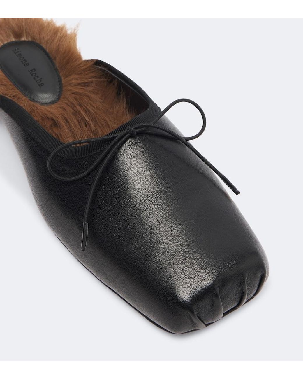 Simone Rocha Black Leather Mules