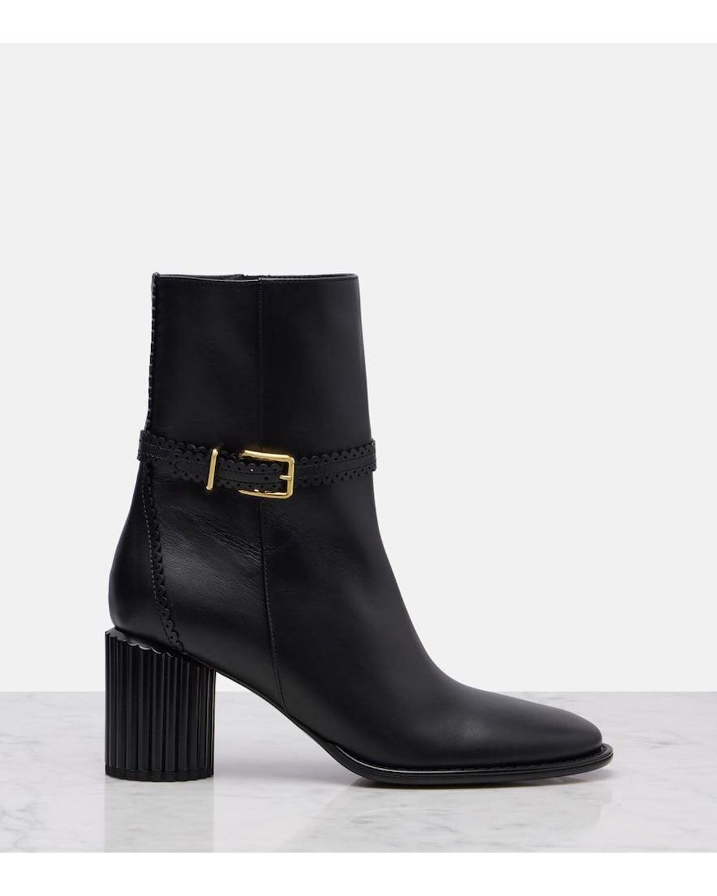 Zimmermann Black Eddie 70 Leather Ankle Boots