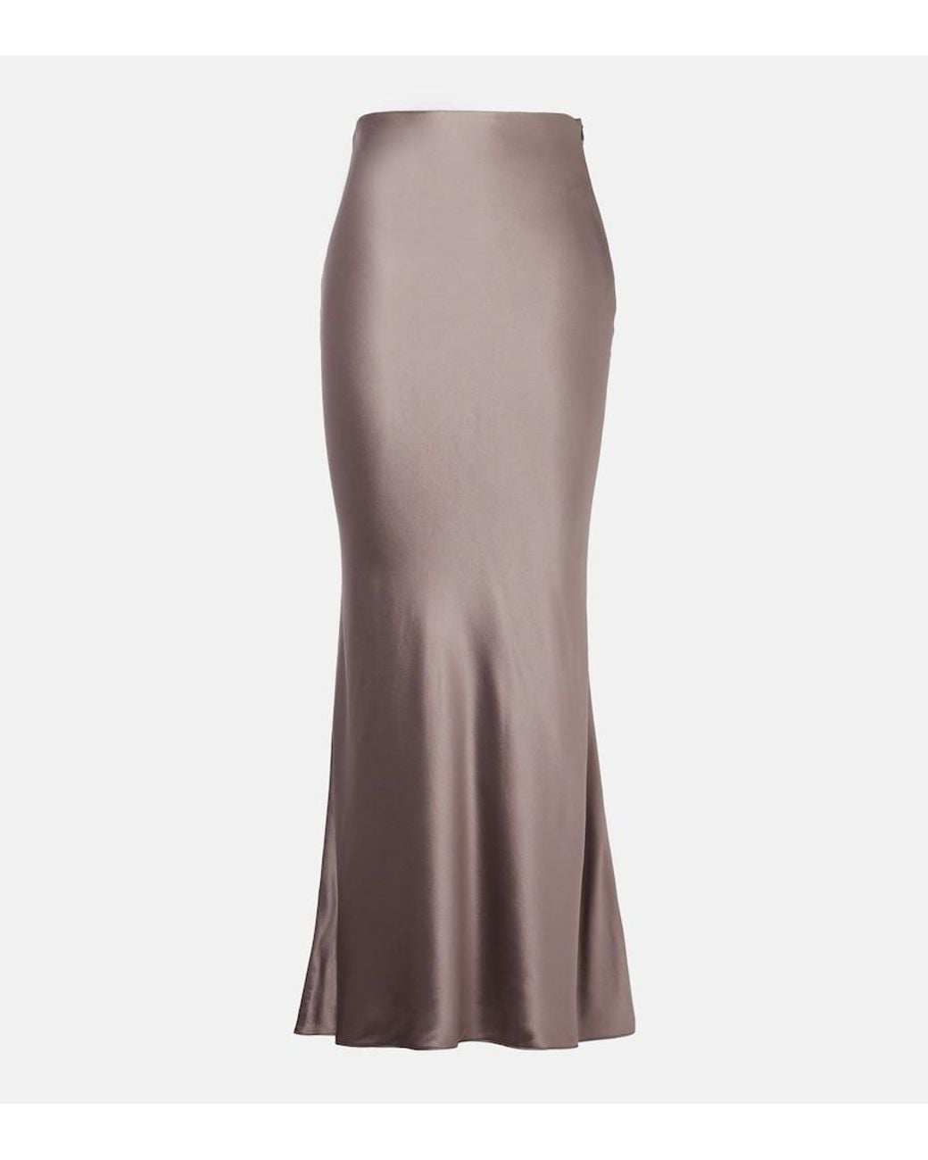 The Sei Brown Silk Charmeuse Maxi Skirt