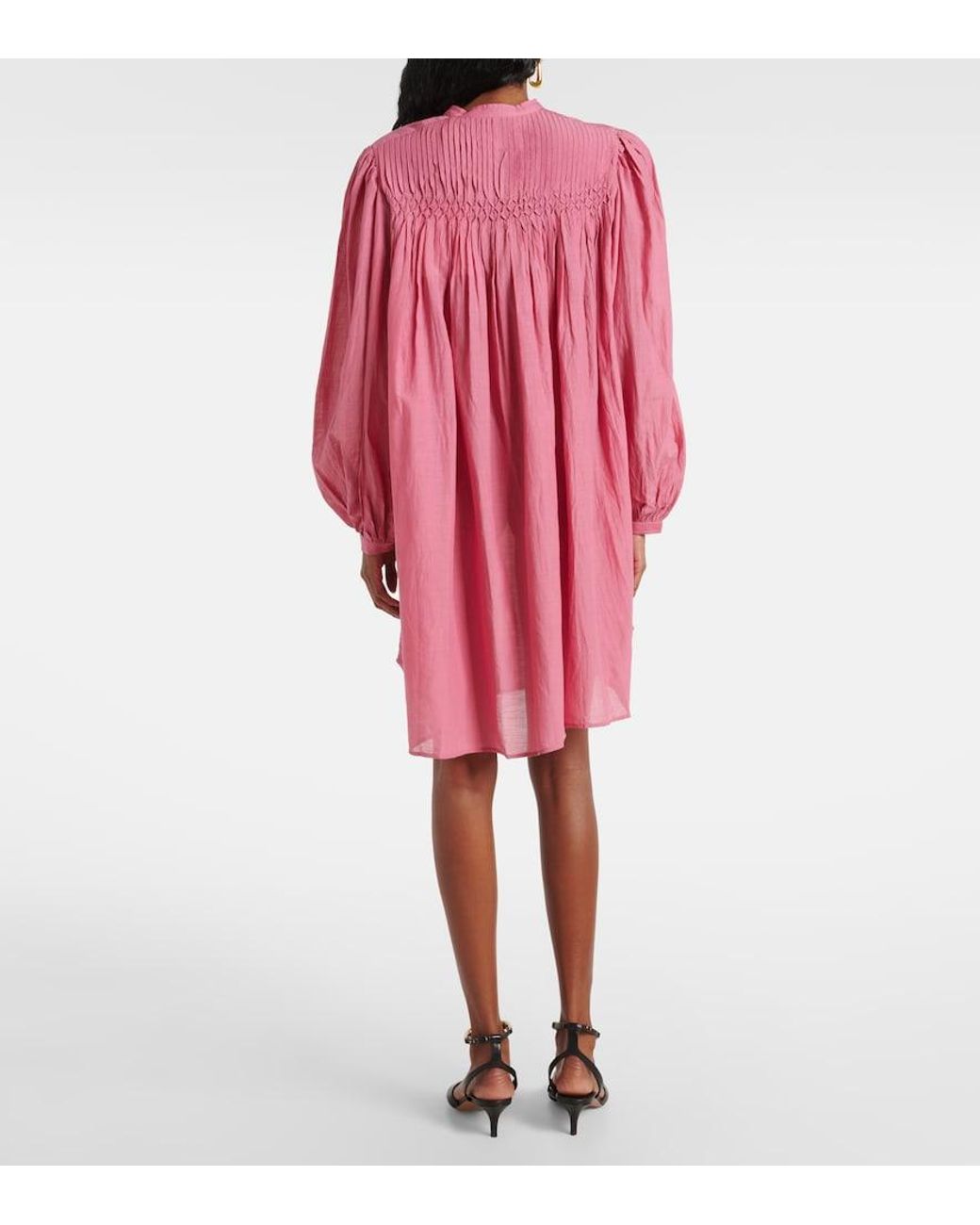 Isabel Marant Pink Danael Cotton-Blend Minidress