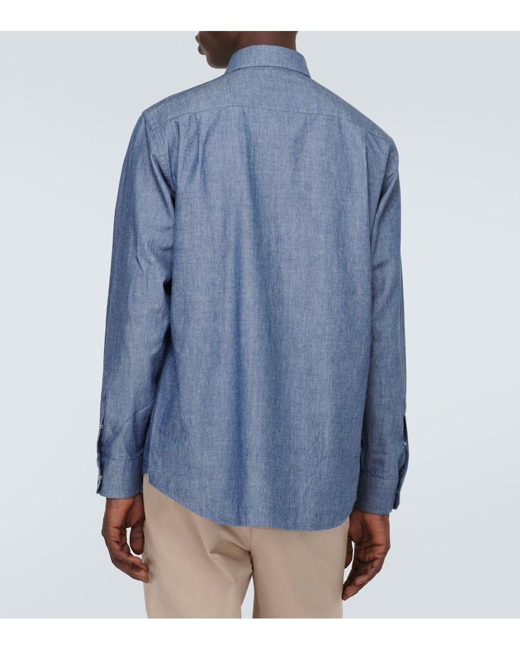 Loro Piana Blue Thomas Denim Shirt for men