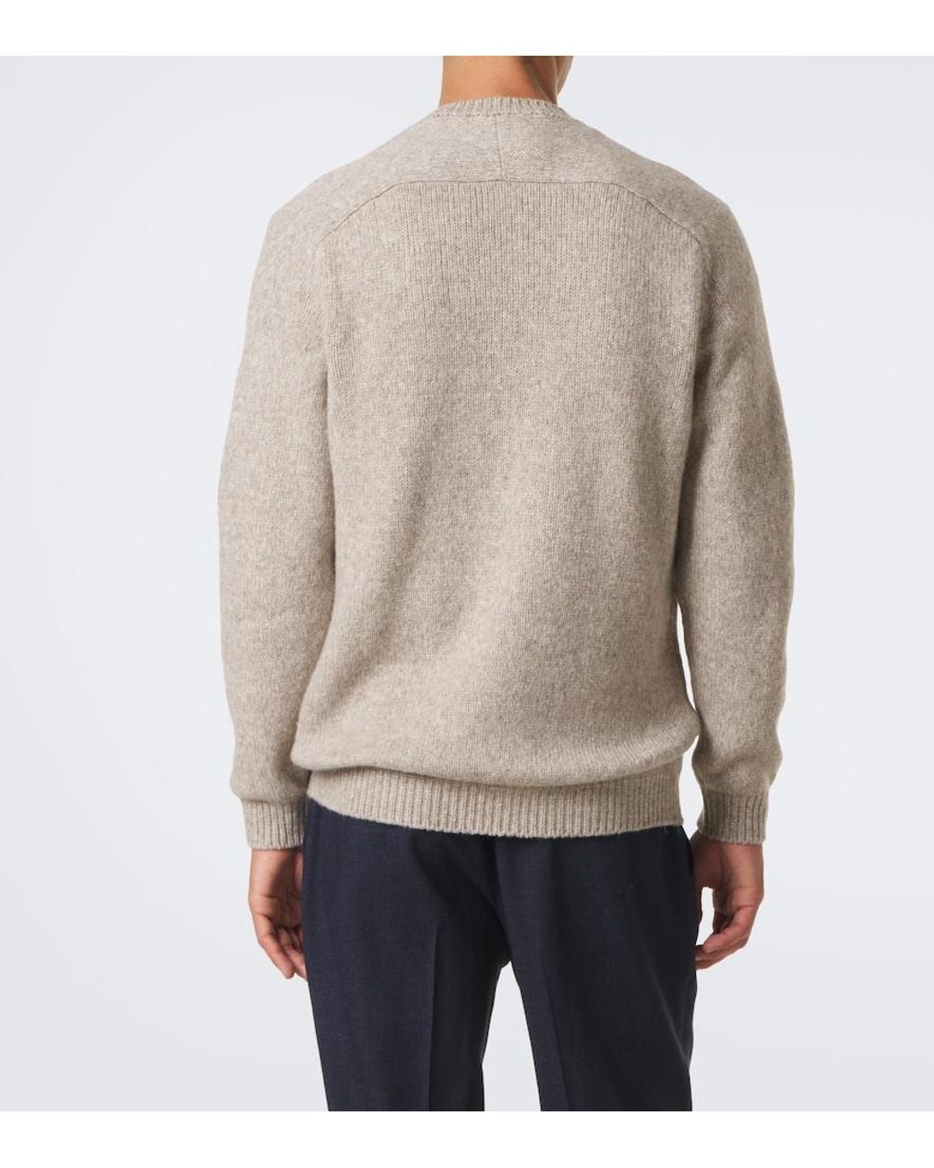 Thom Sweeney Brown Wool And Yak-Blend Sweater for men