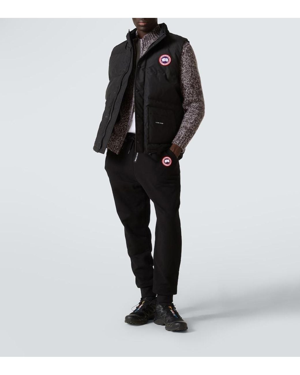 Canada Goose Black Huron Cotton Sweatpants for men