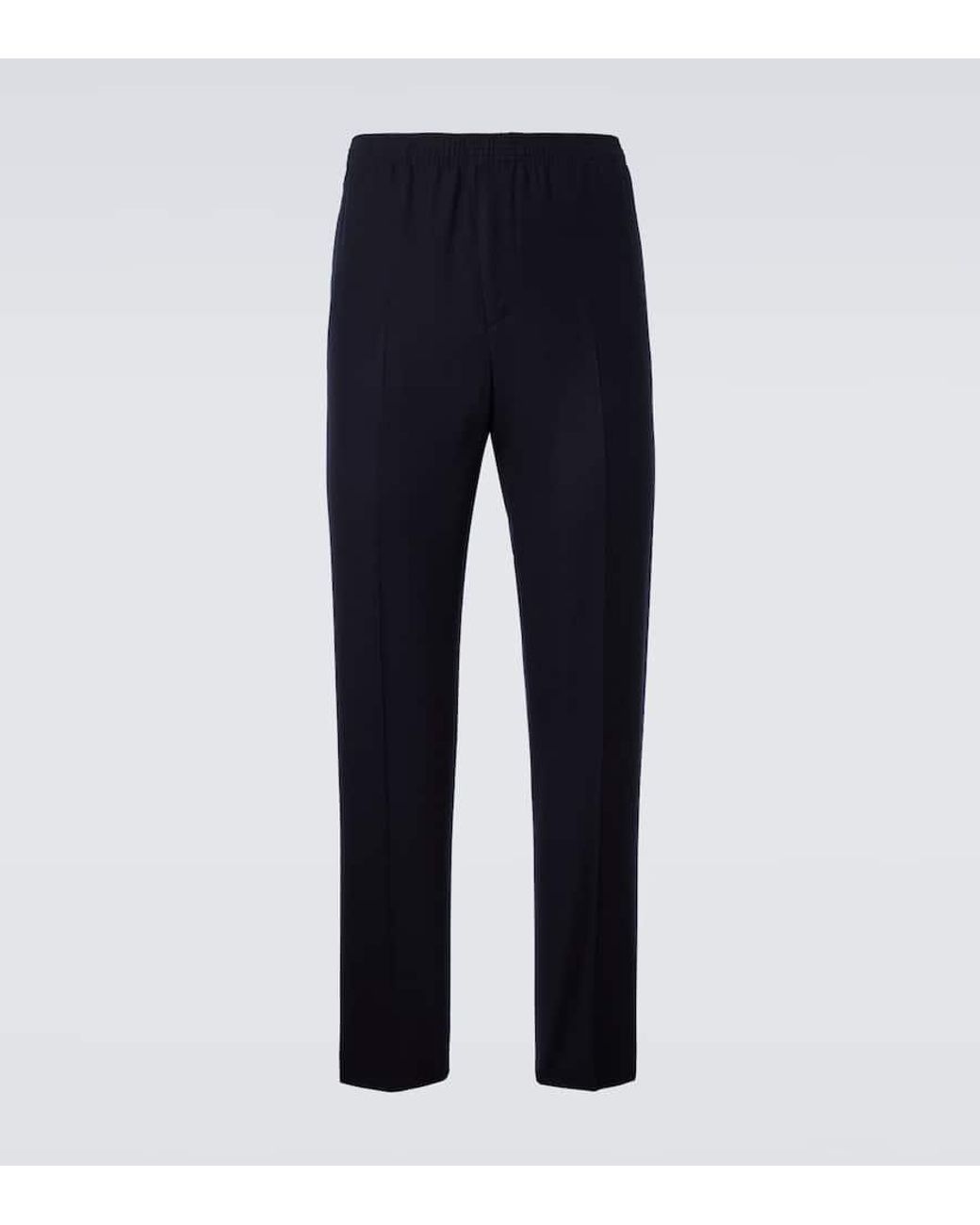 Loro Piana Blue Jan Wool And Cashmere Straight Pants for men
