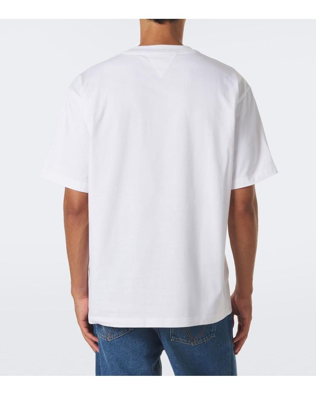 Bottega Veneta White Intrecciato Cotton Jersey T-Shirt for men