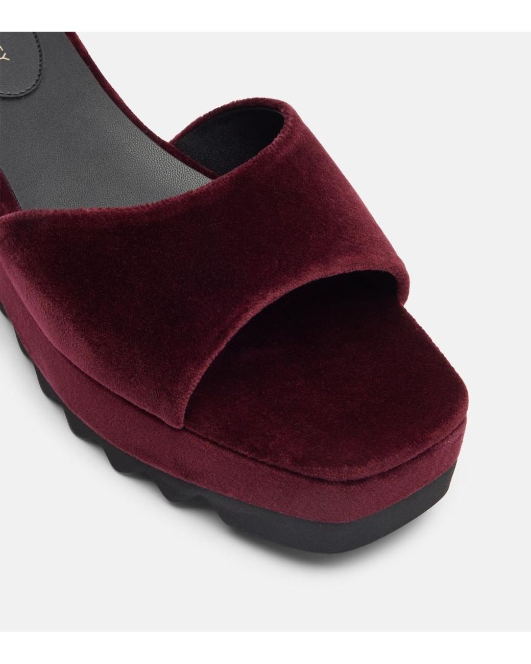 Mules Compensees Sneak Elyse Stella McCartney en coloris Red