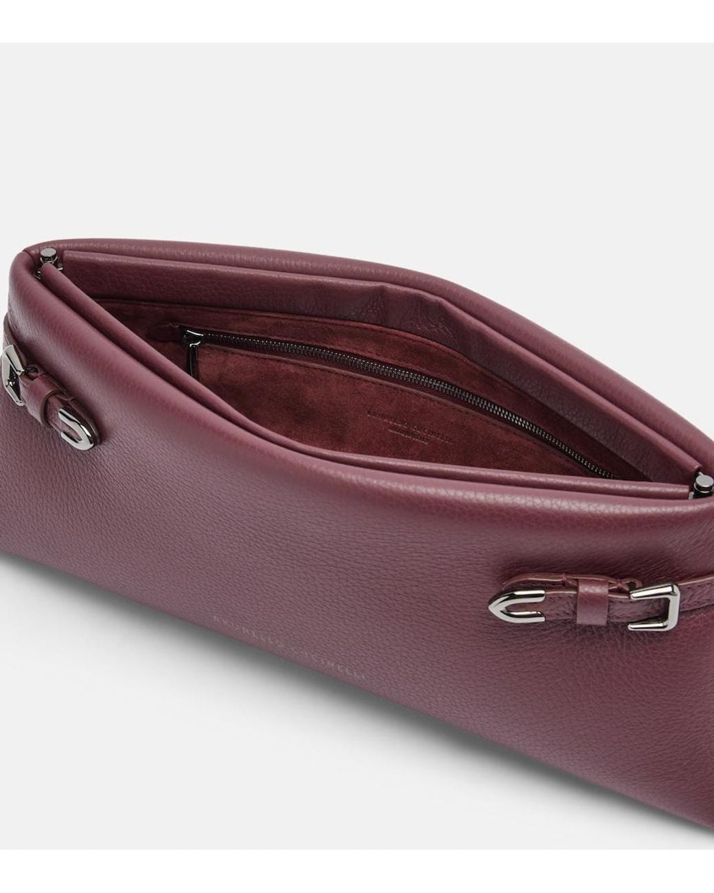Brunello Cucinelli Purple Small Leather Clutch