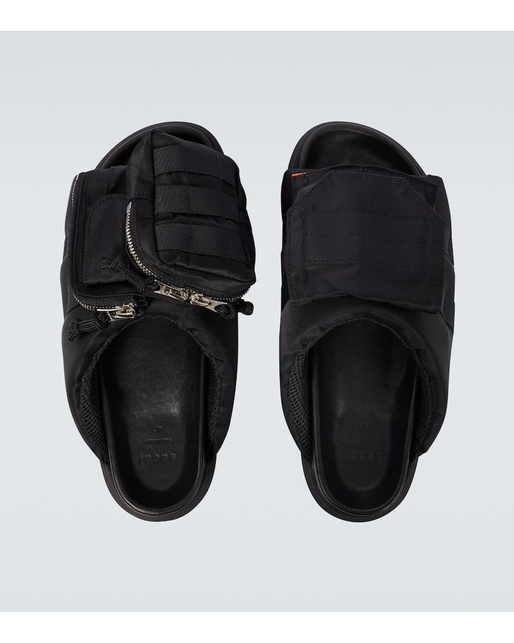 Sacai Pantoletten Pockets in Black für Herren