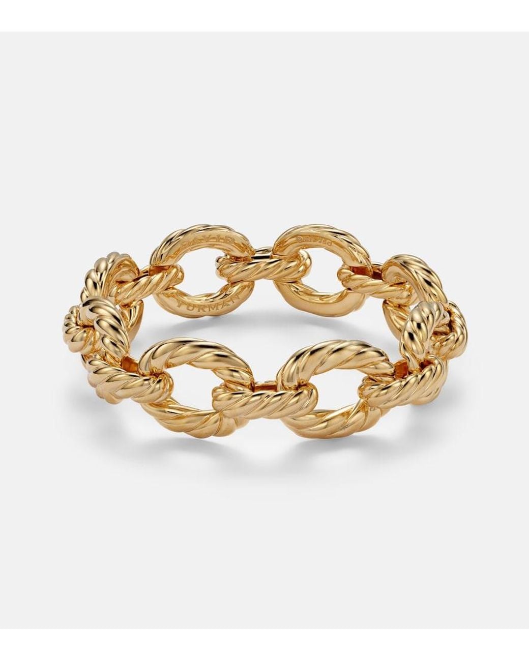 David Yurman Metallic Sculpted Cable 18Kt Chain Bracelet