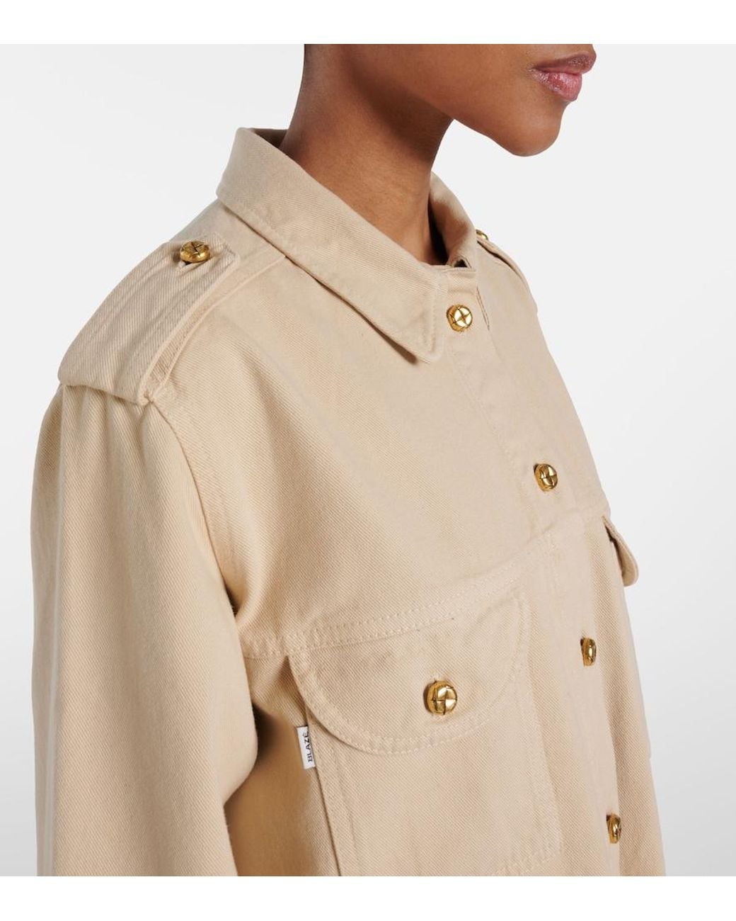 Blazé Milano Natural Sahariana Denim Jacket