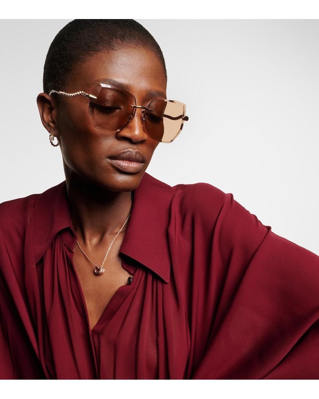 BVLGARI Pink Serpenti Viper Oversized Sunglasses