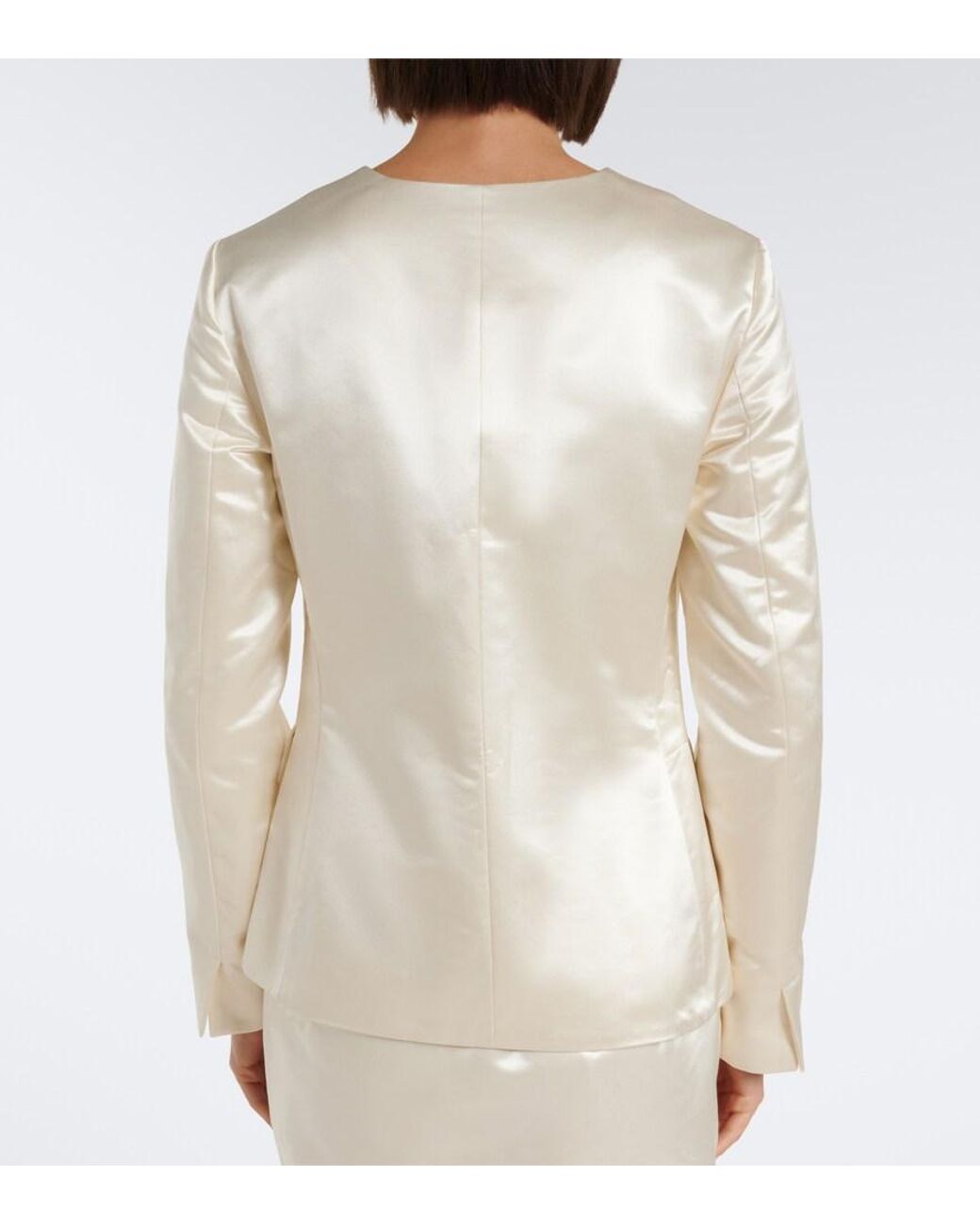 Posse Natural Verity Cotton And Silk Satin Jacket