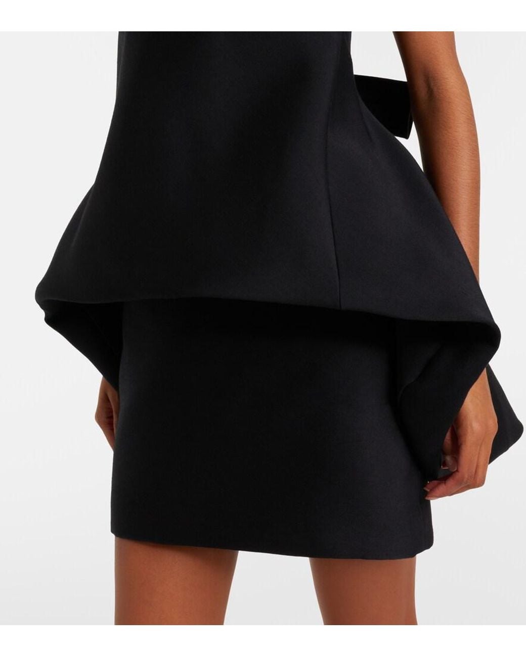 Balenciaga Black Peplum Bustier Dress