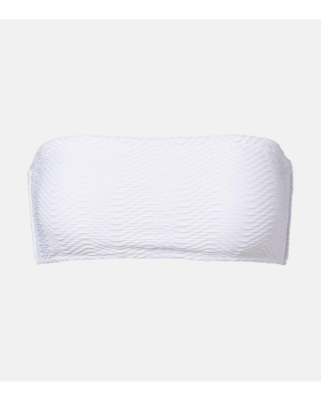 Alexandra Miro White Iris Bandeau Bikini Top