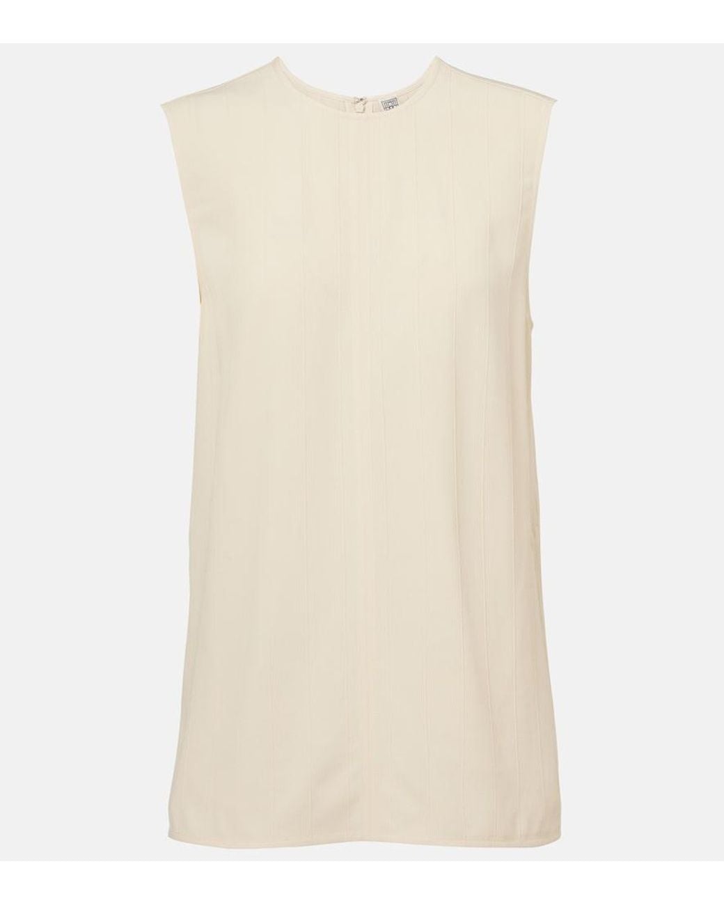 Totême Natural Ribbed-Knit Tank Top
