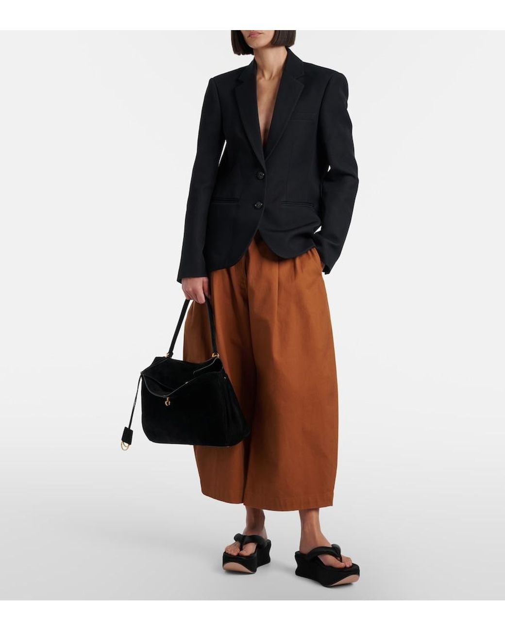 Balenciaga Black Rodeo Medium Suede Shoulder Bag