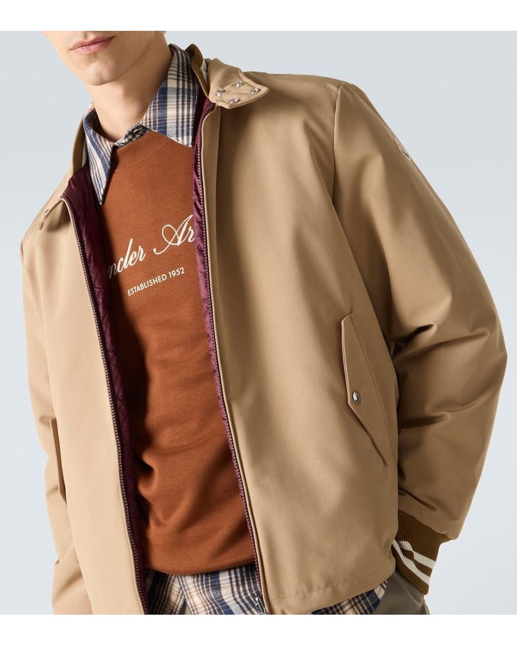 Moncler Natural Archivio Reversible Bomber Jacket for men