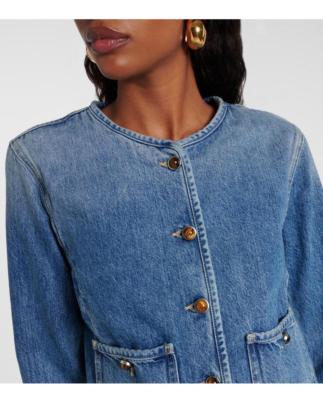 Veronica Beard Blue Andrea Denim Jacket