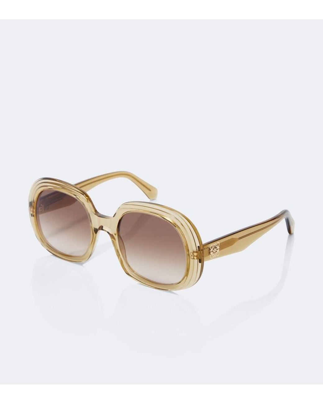 Loewe Brown Mini Anagram Steps Round Sunglasses