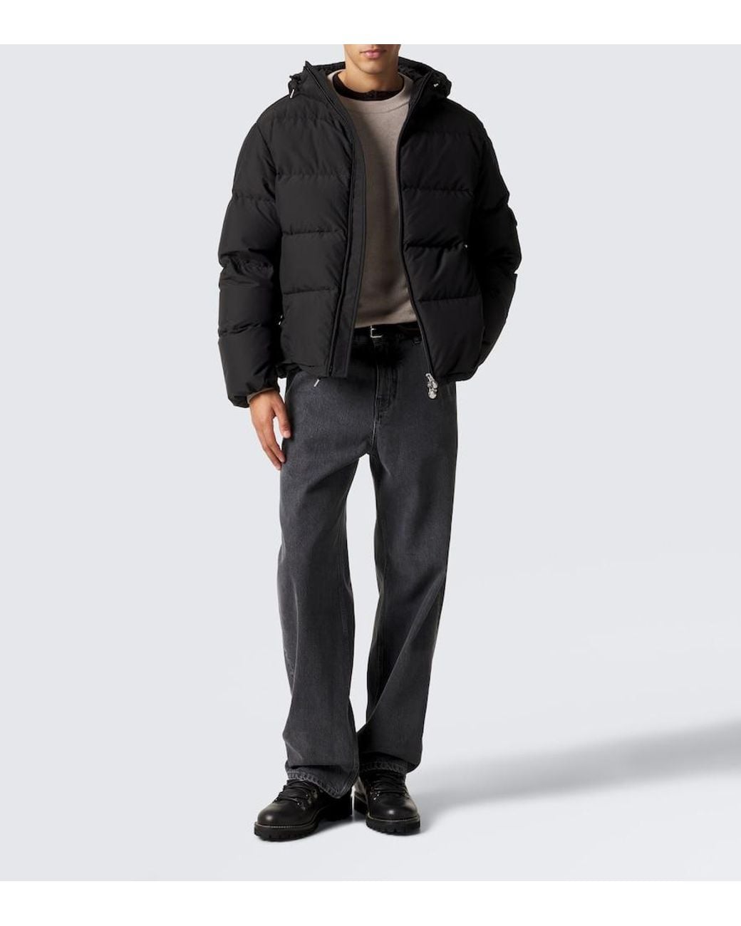Moncler Black Himalaya Hooded Cotton-Blend Down Jacket for men