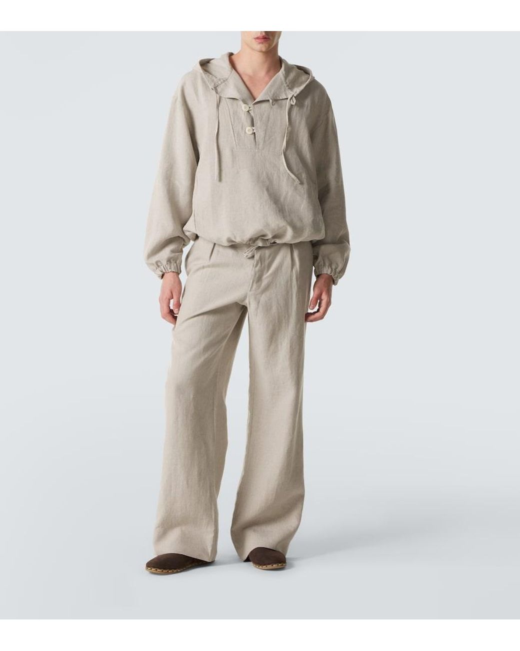 STÒFFA Gray Hooded Linen Jacket for men