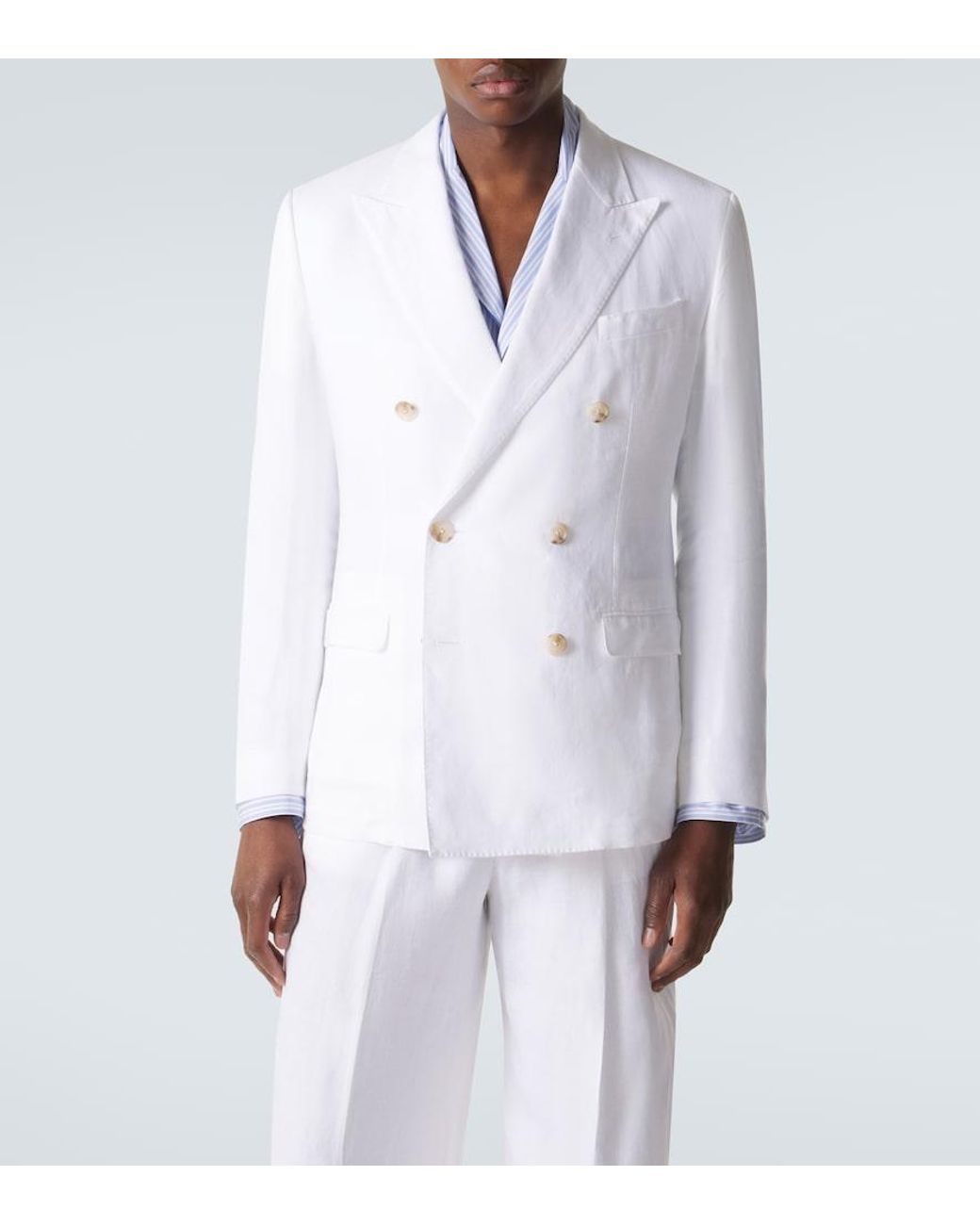 Dolce & Gabbana White Linen Blazer for men