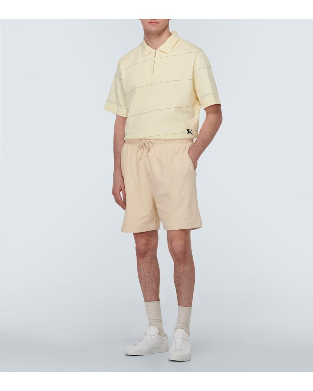 Burberry Natural Logo Cotton Shorts for men