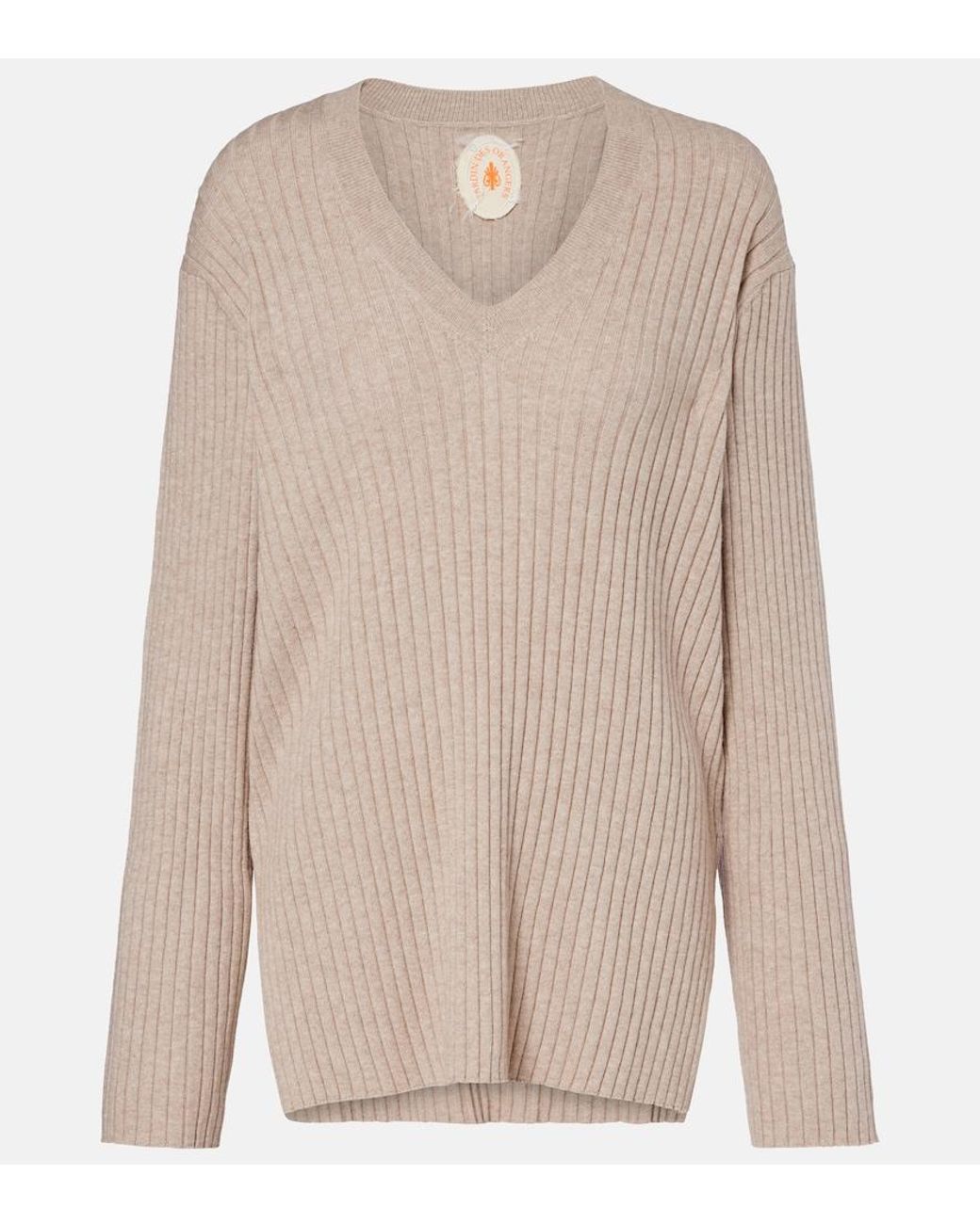 Jardin Des Orangers Brown Ribbed-Knit Cotton And Cashmere Sweater