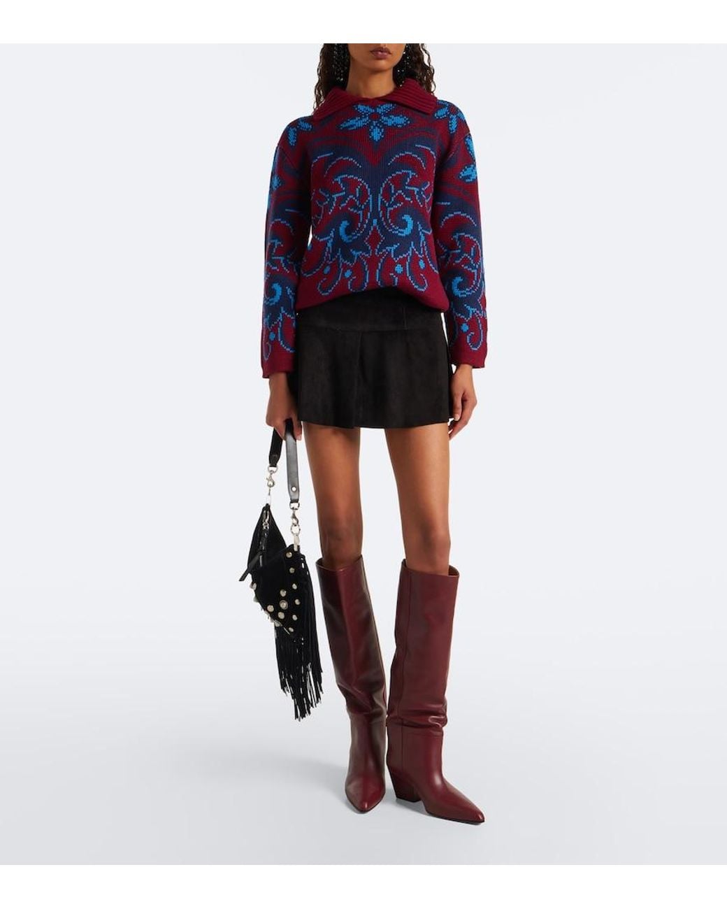 Paris Texas Red Jane 60 Leather Knee-High Boots
