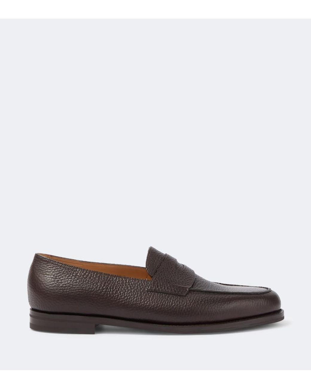 John Lobb Brown Lopez Leather Penny Loafers for men