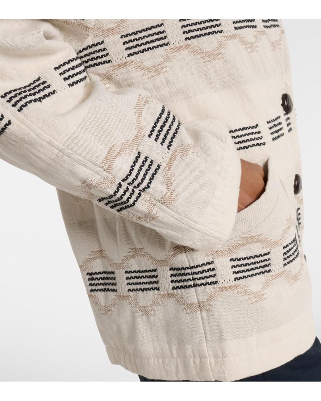 Isabel Marant Natural Qayla Cotton-Blend Jacquard Jacket