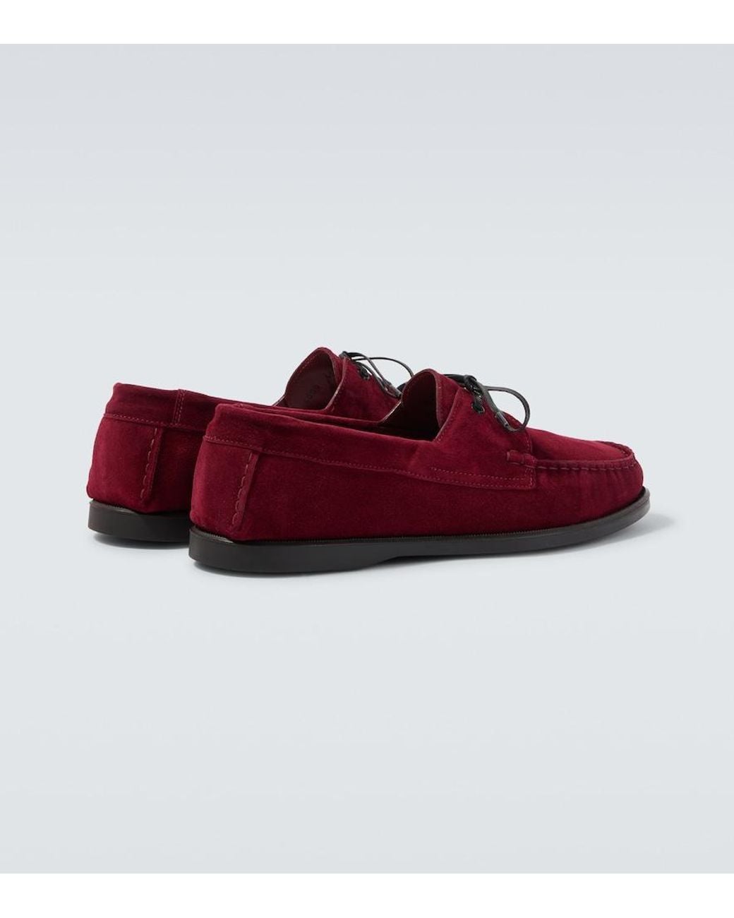 Saman Amel Segelschuhe City Moc Aus Veloursleder in Red für Herren