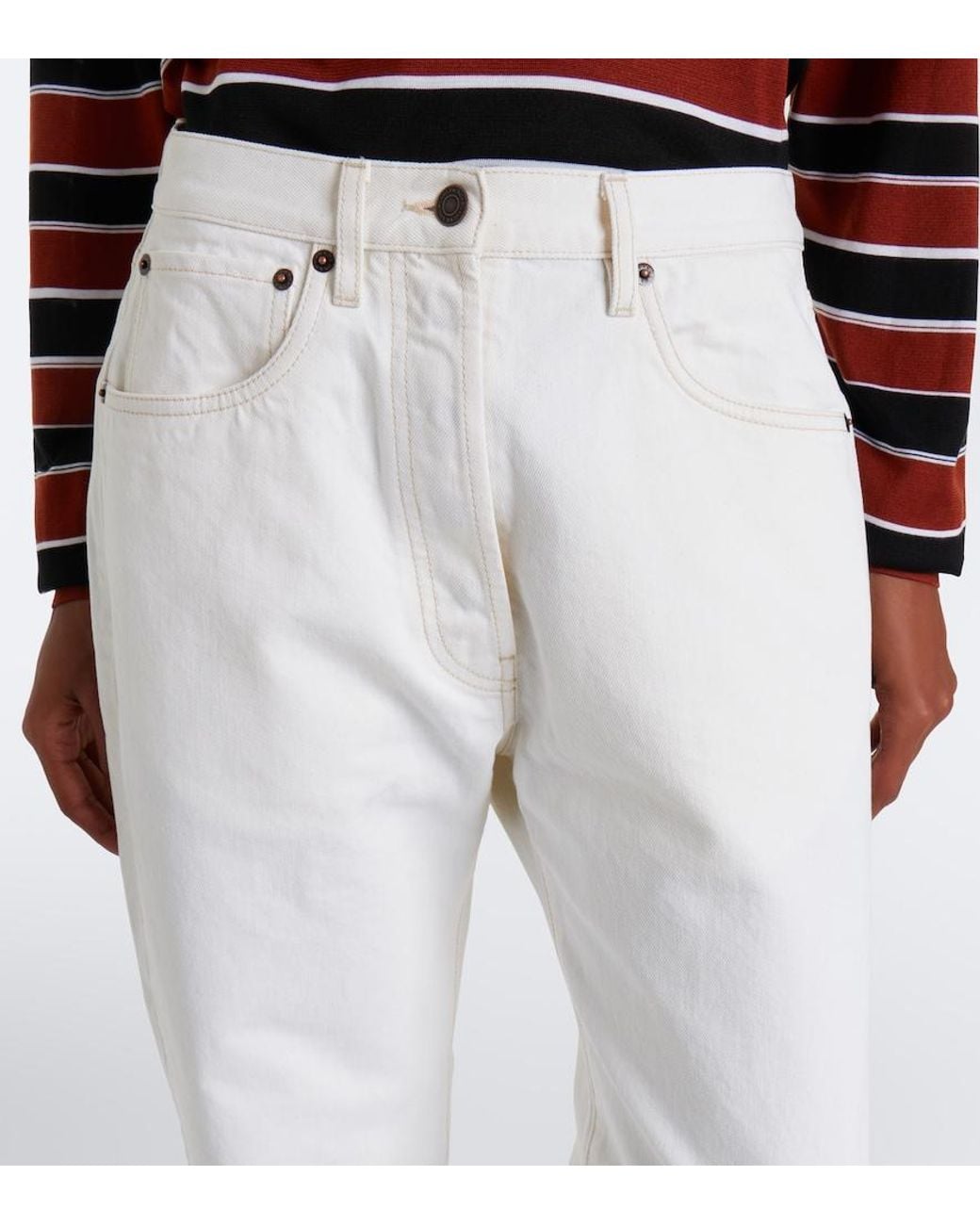 Prada White Straight Jeans