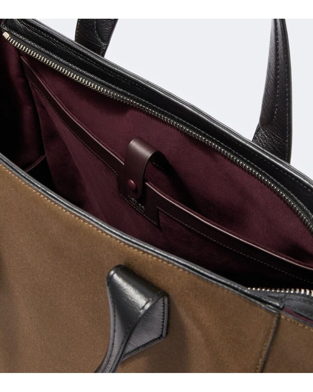 Metier Brown Passerby North-South Canvas Tote Bag for men