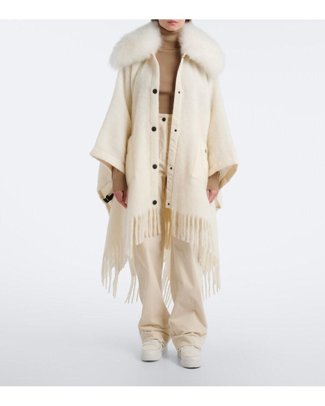 Moncler Natural Wool-Blend Turtleneck Sweater