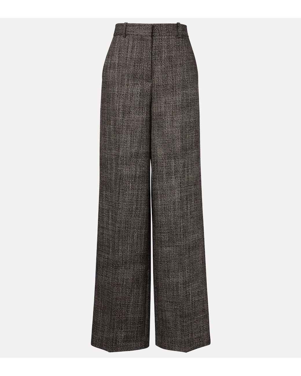 Joseph Gray Hawley Virgin Wool Wide-Leg Pants