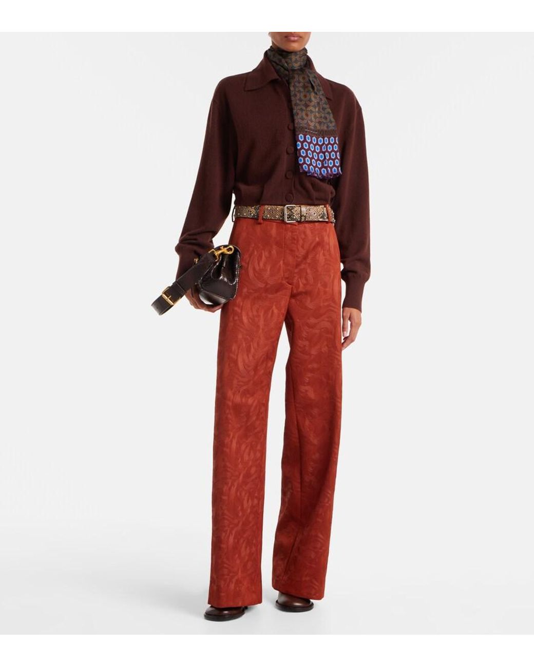 Dries Van Noten Red Cashmere Cardigan