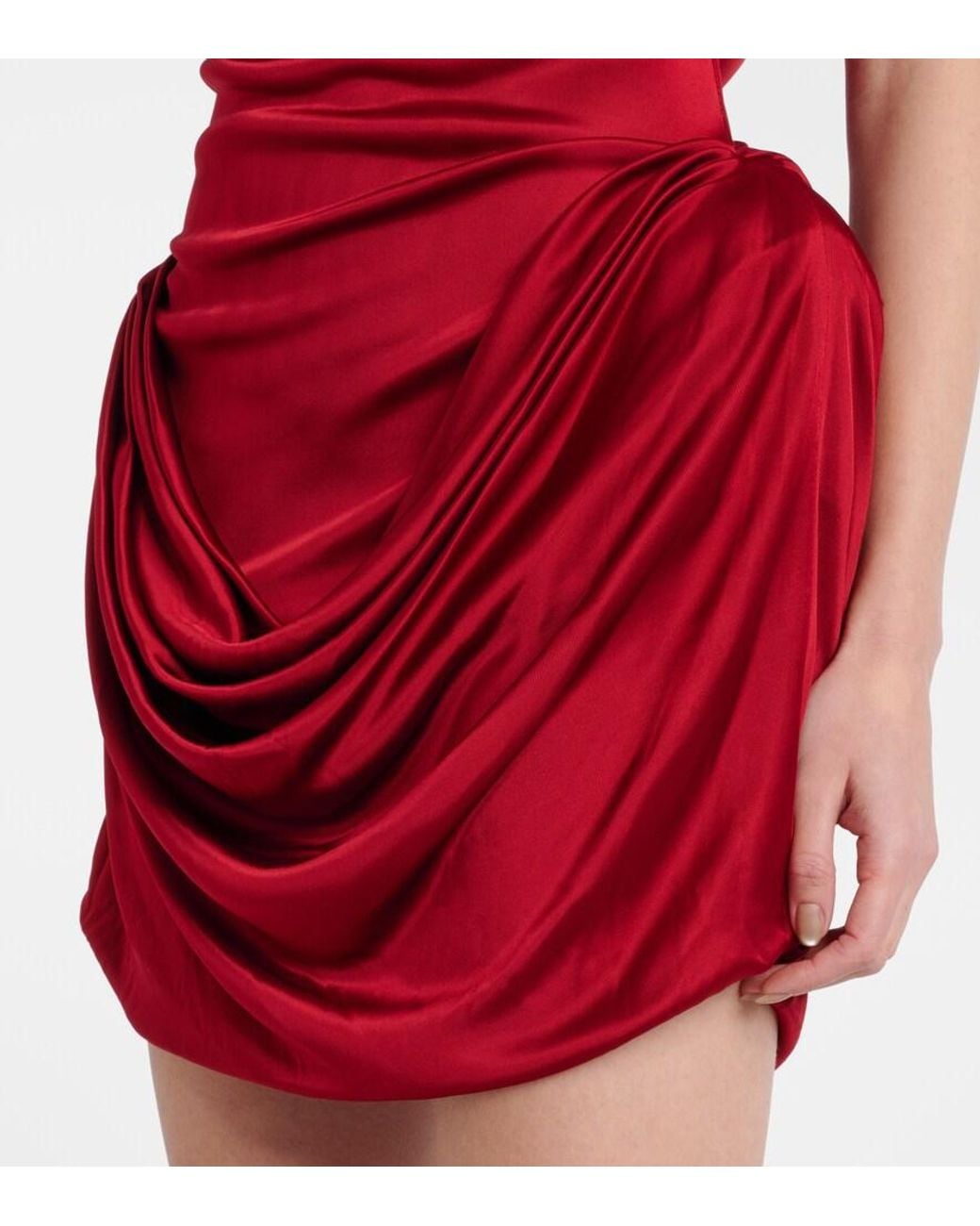 Magda Butrym Red Draped Minidress